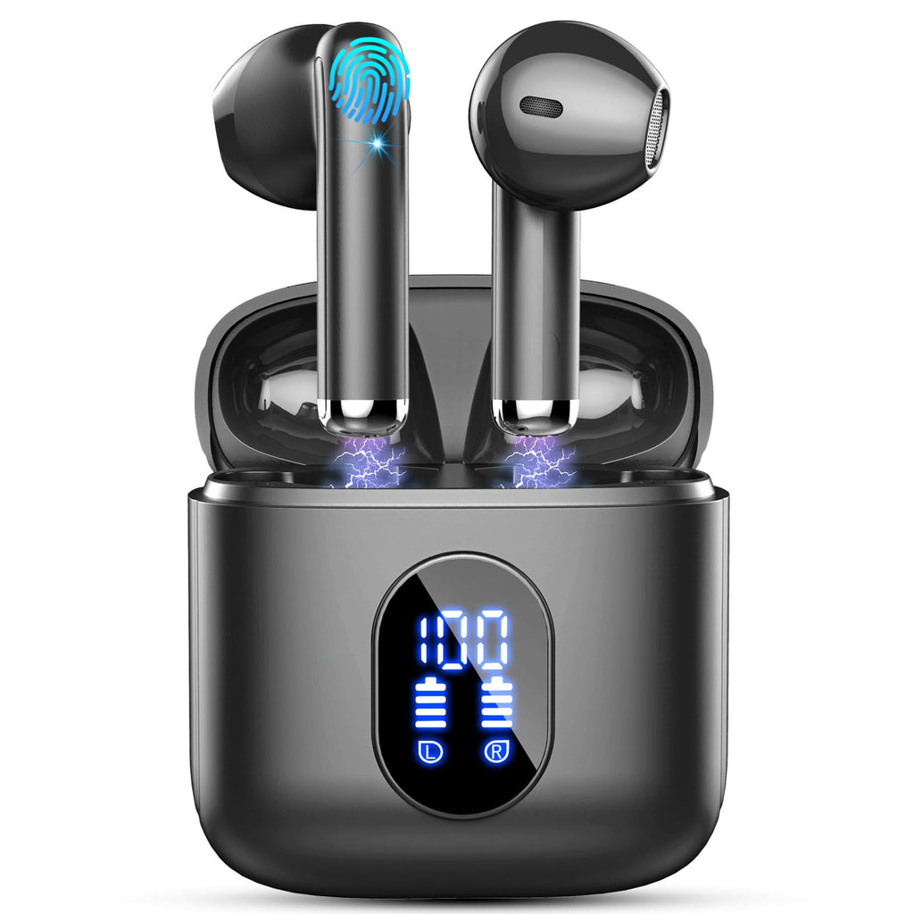 Wireless Earbuds Bluetooth 5.3 Earbuds Hi-Fi Stereo 2024 Ear Buds with 4 ENC Mics 3g Mini Bluetooth Headphones in Ear 30H USB-C LED Charging Case IP7 Waterproof Wireless Earphones for Android iOS